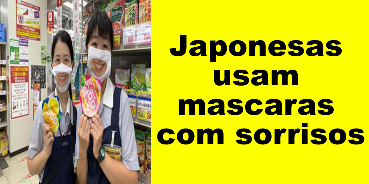 Japonesas máscaras com sorrisos