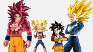 Dragon Ball Daima SSJ 4 e Vegeta SSJ 3