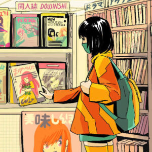 Representação do impacto cultural do doujinshi na cultura pop