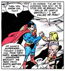 Capa de DC Comics Presents #47 com Superman e He-Man