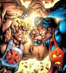 Duelo épico entre He-Man e Superman nas páginas do crossover de 1982