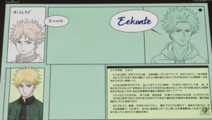 Folhas de modelo (settei) de personagens de anime