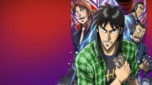 Kaiji Itou em cena de Kaiji: Ultimate Survivor, anime de apostas e sobrevivência